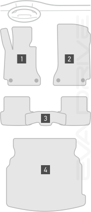 Коврики Eva-Drive для автомобилей E-Class W212 E-Class (W212, купе (C207)), 2009-2017 