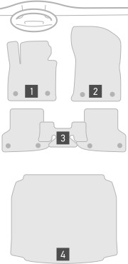 Коврики Eva-Drive для автомобилей A3 A3, II поколение (8P, 5 дв, хэтчбэк), 2004-2012 